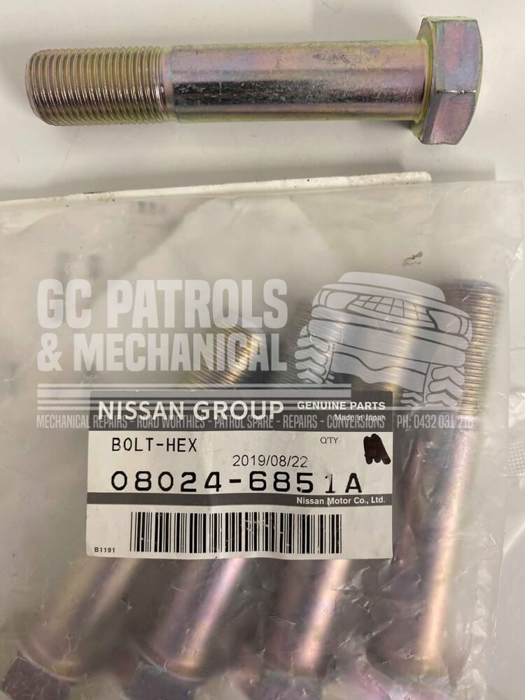Genuine Nissan Patrol GQ GU Front Radius Arm Bolt (080246851A) - Gold